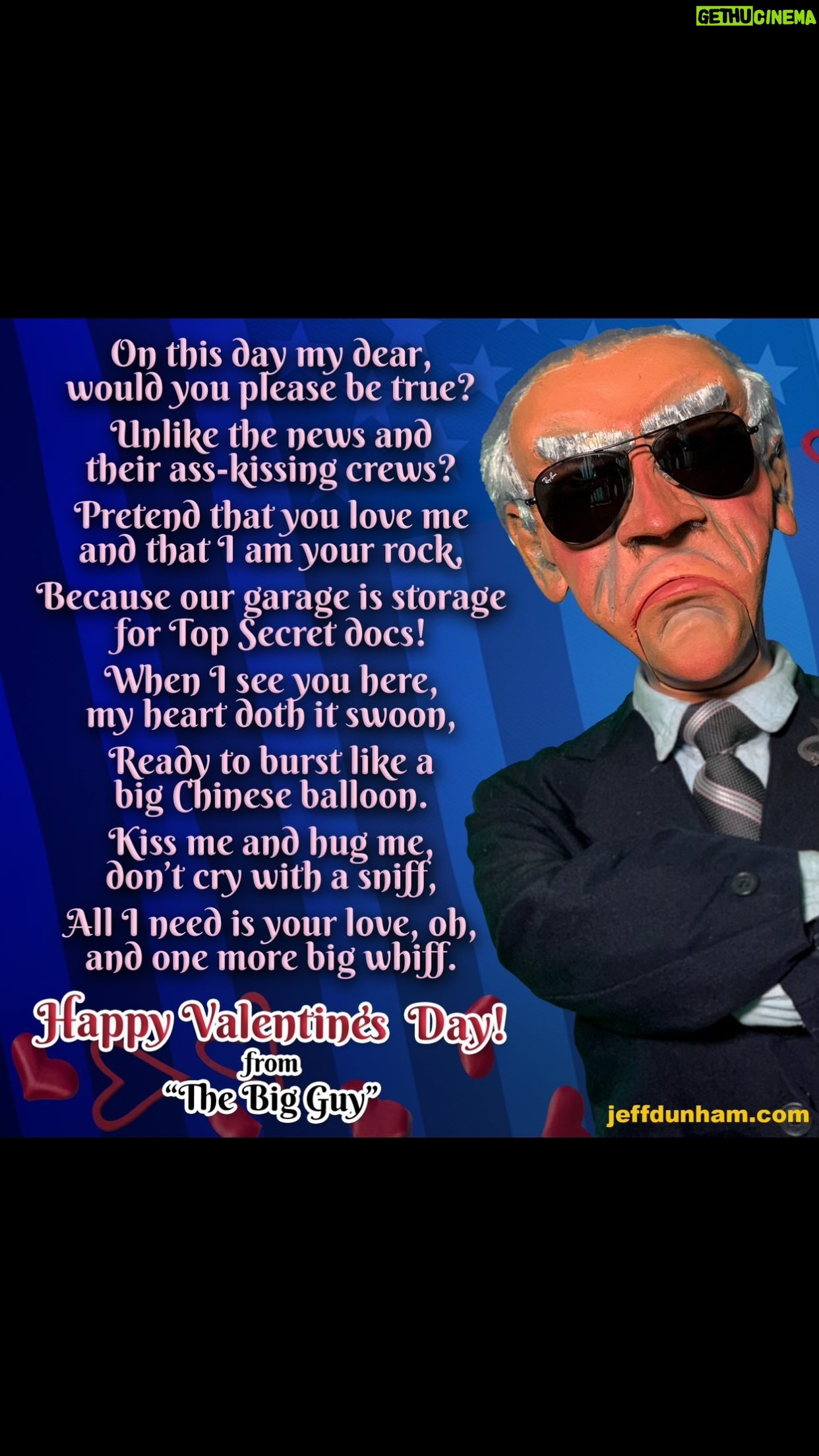 Jeff Dunham - 25.4K Likes - Walter (aka Pres. Joe!), wants you to SHARE the love with your special someone… even if it’s locked in the garage!