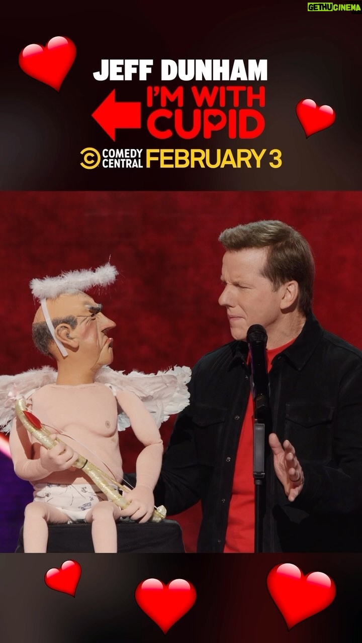 Jeff Dunham - 29.7K Likes - Here’s a SNEAK PEEK at a few of the laughs Walter and I share in my ALL-NEW Valentine’s Day themed Comedy Central special, “Jeff Dunham: I’m With Cupid!” Spend this Saturday night with me and the rest of the guys for an hour of fun you’re gonna LOVE!