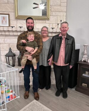 Jeff Weldon Instagram - Happy Thanksgiving from the Weldon Family! So incredibly grateful for our amazing family, friends, and blessings. This was the 1st year we hosted Thanksgiving at our house here in New Braunfels and although chaotic, it was wonderful! As you can see from Danielle’s belly, Baby Theo is making his grand appearance into the world any day now— so much to be grateful for this Thanksgiving 2023! Cheers to all of you and Happy Thanksgiving 🦃🍁