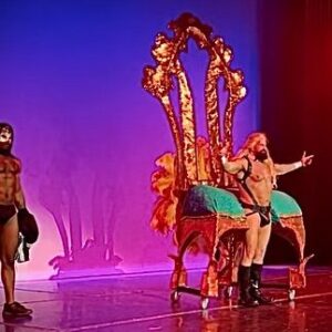 Jeffery Roberson Instagram - My husbear @corneliusdewitte in THE ARMEINIUS “DESIGNERS” BALL as a Chippendale Chair. I thank my beautiful Armeinius Family for welcoming him with open arms. He was glowing. #husbear #gaymardigras #gayneworleans #armeiniusball2024
