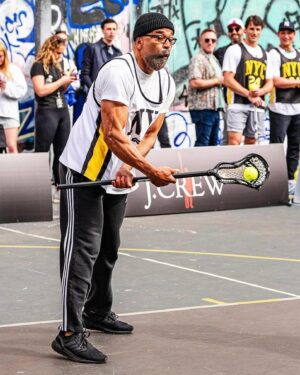 Jeffrey Wright Instagram - If you’re gonna be out there, be out there! Just need somebody to run for me. Wheels ain’t what they used to be. 

I do love this game. I’d almost forgotten how much. Thanks for the reminder @pll, @paulrabil and everyone who came out, especially all the NYC kids. Super fun event. Beautiful to see the game grow.

@pll #repost: Someone NEEDS to scoop @jfreewright from the Player Pool… 👀😂

Award-winning actor and longtime PLL supporter Jeffrey Wright was putting on a SHOW at Street Lacrosse. 👏