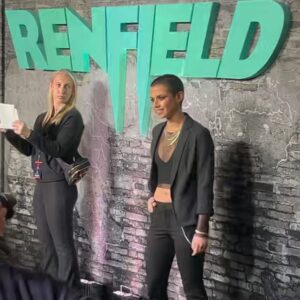 Jenna Kanell Instagram - #Renfield hits theatres in two weeks!!! I’m so proud to be a part of this @chrismckay_director ride, which was just as much fun to make as it is to watch. Grab your familiars and get your @renfieldmovie tickets before the sun comes up 🩸