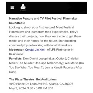 Jenna Kanell Instagram - After screening all over the world, FACELESS AFTER DARK returns home for this year’s Atlanta Film Festival. Swipe for some highlights, and details on when to join us for the creative conference panel, and my last live q&a before the movie hits select theatres and streamers! This time, the clowns are coming from inside the house.