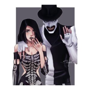 Jenna Kanell Instagram - With another collection of epic fan art, I formally invite you to join me this Saturday night on @crazytrainradio for a virtual watch along of #TERRIFIER, where a portion of their proceeds benefit families impacted by the Uvalde massacre.