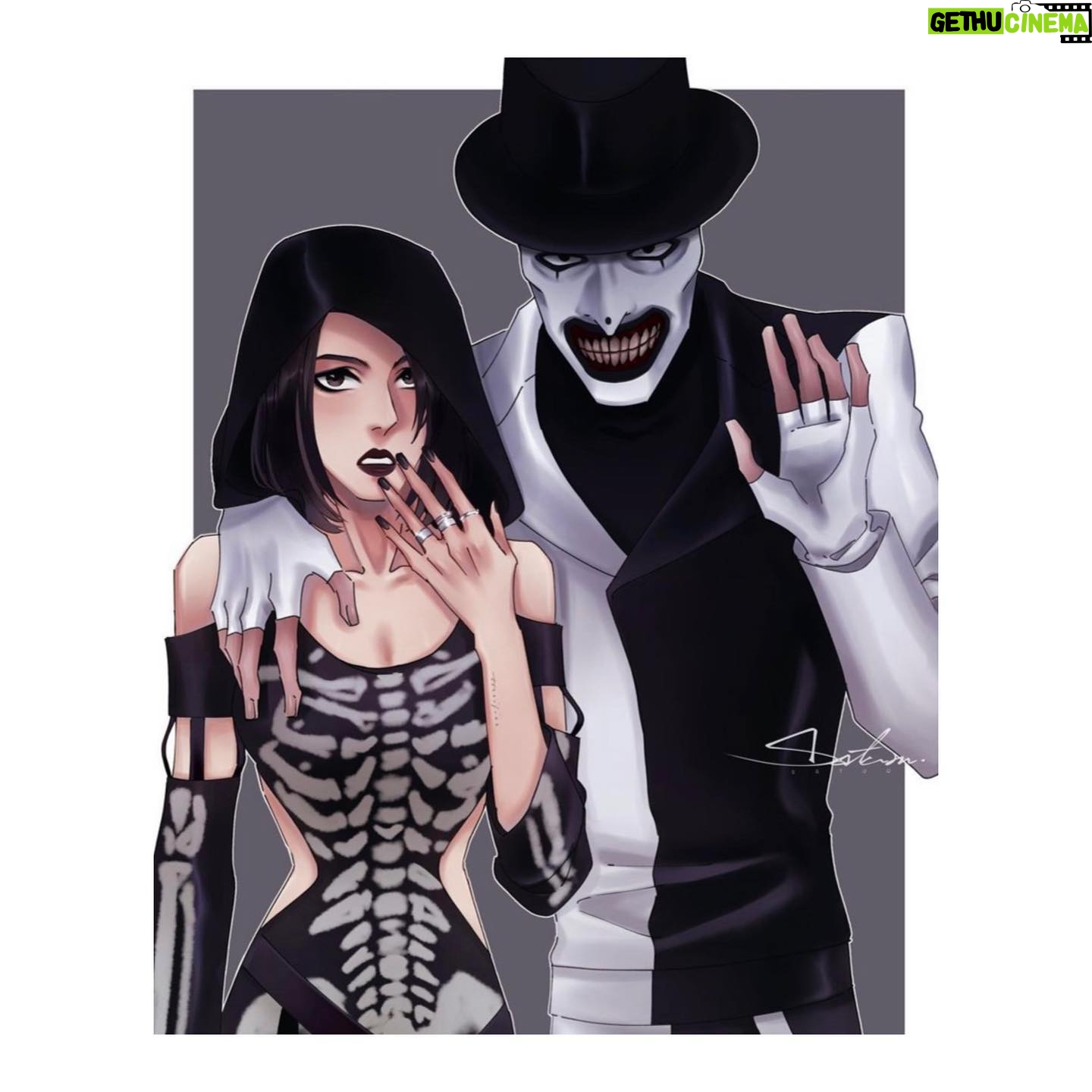 Jenna Kanell - 5.2K Likes - With another collection of epic fan art, I formally invite you to join me this Saturday night on @crazytrainradio for a virtual watch along of #TERRIFIER, where a portion of their proceeds benefit families impacted by the Uvalde massacre.