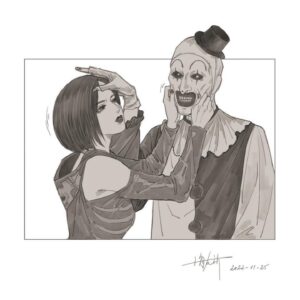 Jenna Kanell Instagram - Another badass collection of Tara Heyes fan art! Join me in one week at a local screening of #Terrifier run by some of my favorite indie folks - details on the last slide ♥️ In support of the strike, our talkback afterwards will center around horror and film in general, and anything under the sun aside from struck company work. Suggested topics: theories on unsolved mysteries, best practices in labor uprisings, and fun facts about sea creatures.

As we fight alongside our unions, thank you for supporting independent artists in any way you can. Cat food doesn’t pay for itself.