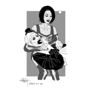 Jenna Kanell Instagram - Another badass collection of Tara Heyes fan art! Join me in one week at a local screening of #Terrifier run by some of my favorite indie folks - details on the last slide ♥️ In support of the strike, our talkback afterwards will center around horror and film in general, and anything under the sun aside from struck company work. Suggested topics: theories on unsolved mysteries, best practices in labor uprisings, and fun facts about sea creatures.

As we fight alongside our unions, thank you for supporting independent artists in any way you can. Cat food doesn’t pay for itself.