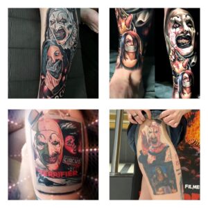 Jenna Kanell Instagram - Another badass collection of Tara Heyes fan art! Join me in one week at a local screening of #Terrifier run by some of my favorite indie folks - details on the last slide ♥️ In support of the strike, our talkback afterwards will center around horror and film in general, and anything under the sun aside from struck company work. Suggested topics: theories on unsolved mysteries, best practices in labor uprisings, and fun facts about sea creatures.

As we fight alongside our unions, thank you for supporting independent artists in any way you can. Cat food doesn’t pay for itself.
