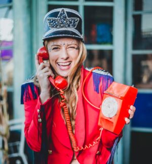 Jenna Saras Instagram - The phone is starting to ring again... Yippee 

This is a series of photos I shot for these winners
@mirrormoon_ecoglitter & @flock_it
Amazing collection of fun hats, eco glitters and sexy outfits. 
Order online!!

Www.mirrormoonecoglitter.co.za

Thank you @theredtellie for your killer location & the use of this famous telephone.
I think I made a long distant call. Sorry for the bill

Photographer : Mia Truter 
 @miatruter_photography

#actorslife #actress #model #watchthisspace #part1 #friyay #fridayfeeling #festivalfashion #festivalmakeup #ecoglitter #africaburnvibes