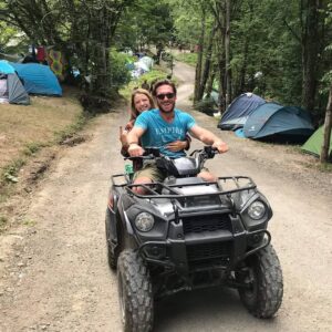 Jenna Saras Instagram - Epic action shot taken by Mr @kyleendlesssmiles 
Just another day in Paradise 
@matthewmodemherrington 
#modemfestival #powercouple #croatia
#europe #chasingthesummer #adventure #music #outdoormusic #outdoormusicfestival #nature
#quads #quadbike #fourwheeler #likeaboss #winning #august2019 #livingmybestlife #throwbackthursday #throwback #summerloving #nofilter