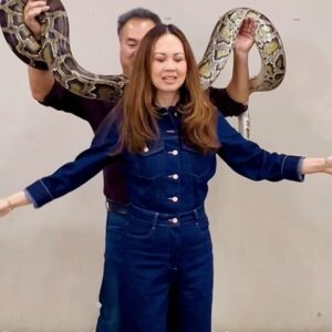 Jennie Kwan Instagram - My first time wearing Chanel!!

I used to be afraid of going near snakes let alone touching them.  But letting one rest on me?!? NOPE!  But  thanks to Chanel I have a whole new appreciation for these smooth beauties.
@anime.fuse 
.
.
.
#animefuse #comiccon #animecon #snake #snakesofinstagram #faceyourfear