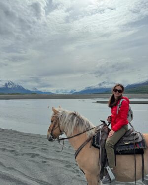 Jennie Kwan Instagram - The Alaskan adventure begins.  Day one started with horseback riding in the wilderness.  I am in awe.  My pictures cannot display how incredibly breath taking it is here.  You’ll just have to take my word for it.
.
.
.
#thelastfrontier #alaskanhorseadventures #alaska #horsebackriding #wilderness #glacier #nature #alaskanadventures #bucketlist #palmer