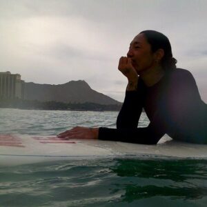 Jennifer Cheon Instagram - Rainbows & Generations 🌺

When I think about how we surf the same waves that so many before us did. 
How many people came to this beach, shared the same magic.  Thank you Waikiki. Mahalo x 
🐢
P.S  The 2nd to last slide is Jesse. The last slide is Jesse’s Dad & Jesse’s taking the photo. 25 years apart.