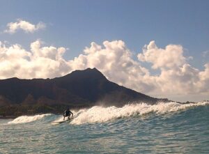 Jennifer Cheon Instagram - Rainbows & Generations 🌺

When I think about how we surf the same waves that so many before us did. 
How many people came to this beach, shared the same magic.  Thank you Waikiki. Mahalo x 
🐢
P.S  The 2nd to last slide is Jesse. The last slide is Jesse’s Dad & Jesse’s taking the photo. 25 years apart.