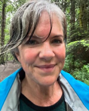 Jennifer Hale Instagram - gorgeous wet morning 
#rain #forest #dogsofinstagram