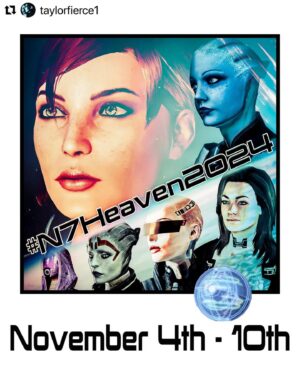 Jennifer Hale Instagram - ❤️🎉💙

#Repost @taylorfierce1
・・・
MARK YOUR CALENDARS!!! 🥳💃
Hello to all Mass Effect fans and artists from near and far. 😁 Time to start preparing for the next N7Heaven with my fav nerd buddy @ssv_normandy_sr3 . 🤗🥰

Everybody is welcome to join a special Mass Effect week of posting fun with us. 🥳💃
To celebrate, simply post cool pictures of Mass Effect artwork, using #N7Heaven2024 during the week of November 4th - 10th.
Please also tag @taylorfierce1 , so that I can share your super awesome artwork. 😁🙌

Everything is allowed. Edit a screenshot, make it a funny picture, make it a meme, make it black&white, pour loads of colors on the pic, make collabs, cosplay, draw, paint, create pottery, do fancy Lego stuff or toy photography, carve your fav character from a potato... only your imagination is the limit. 😁

There is no prize to be won. It is just an excuse to celebrate Mass Effect and its characters, flood instagram with cool pictures, put a smile on all the faces of the ME fandom and add tons of color to an otherwise gray November. 😏

Posting schedule:
Nov4 : Miranda (MirandaMonday @yvonnestrahovski )
Nov5 : Tali (TaliTuesday @ash.sroka )
Nov6 : Samara (SamaraWednesday @ranamary )
Nov7 : N7 Day - Whatever you like
Nov8 : Femshep, can also be your self-created Femshep (FemshepFriday @jhalegram )
Nov9 : Liara (ShadowbrokerSaturday @missalihillis )
Nov10 : Jack (SubjectZeroSunday @courtenaytaylorla )

If you have further questions, please DM @taylorfierce1 .

Kindly spread the word about this. The more people partake, the more awesome it will be! 😁🙌🥳

#taylorfierce #gamergirl #masseffect #masseffectlegendaryedition #masseffecttrilogy #janeshepard #femshep #liara #liaratsoni #femshepxliara #liararomance #mirandalawson #masseffectjack #talizorahvasnormandy #samara #vpart #vpartist #masseffectfan #masseffectfanart #biowarefanart #ingamephotography #ingamescreenshot #ingamephotomode #gamingisfun #bioware @bioware