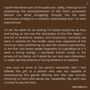 Jennifer Parkhill Instagram - Tonight I look forward to being with you, right here in Austin, the birth place of this film, and to bask in the healing balm of queer community, friendship, fluidity, and the root of love, which I do believe is freedom. And I will caveat that by saying freedom which does no harm. A distinction we learn and experience together, piece by little piece. 

I dedicate this evening to the magnanimous and beloved, lost and never forgotten, Cecilia Gentili. 
May she rest in radiant peace. 

Tonight we celebrate Honey & Milk’s return to Austin at Hotel Vegas at 8pm presented by @hyperrealfilmclub screening before Under the Tuscan Sun. 
I hope to hug you there.

Link in my bio.

Much love,
JP
.
.
📷 @kimberlymillardphotography