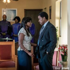Jennifer Sears Instagram - On this here the Lord’s day, I’m here to testify that Sister Riley is a good Christian, God-fearing woman who’s just concerned about Charles. That’s my story and I’m sticking’ to it.😌😏

The latest episode of @bmfstarz available now on the @starz app. Enjoy “Black Mafia Fridays” on a Sunday!🙌🏾

#BlackMafiaFamily #bmf #bmfstarz #BlackMafiaFriday 

Rp: @bmfstarz