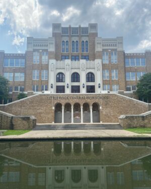 Jennifer Sears Instagram - While I’m here in Little Rock, I just had to visit Little Rock Central High School that was integrated by the brave nine black students known as the Little Rock Nine. Each of the nine students has an engraved bench in their honor. The last slide is an image of Elizabeth Eckford, one of the courageous Little Rock Nine.

Teach the full truth about history so we can learn from it. Those who don’t learn history are doomed to repeat it.✨ 

#LittleRockNine #LittleRockCentralHighSchool #blackhistory #americanhistory #thisisamerica #facethepastforabetterfuture