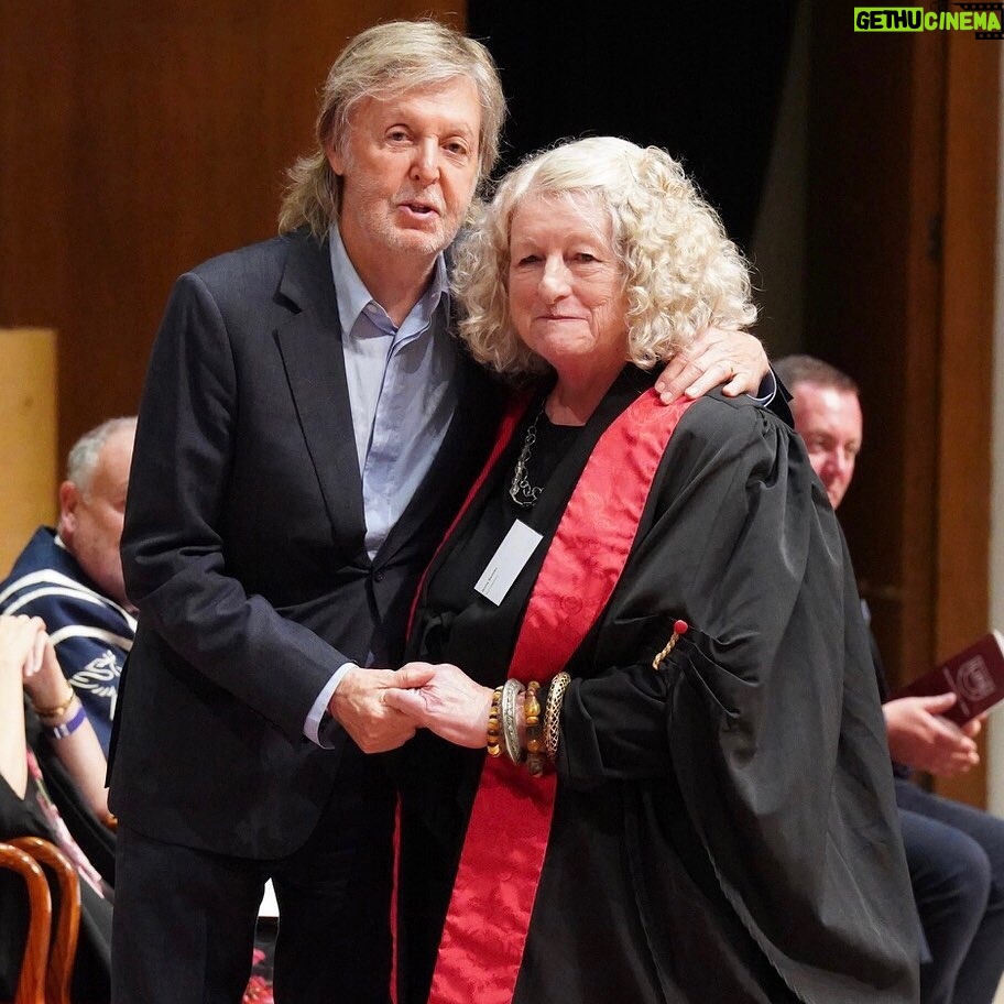 Jenny Beavan - 1.5K Likes - Macca & the Moose*
I’ve posted about the fabulous day at LIPA but they just sent me this picture… This was before I told him (and any one else listening) that one of my claims to fame was not the trinkets on my shelf but the fact that my father, Peter Beavan, was playing on his Sgt Pepper album! It was a very special moment on a wonderful day. I always liked The Beatles - my first introduction to ‘modern’ music and I still like the music now. I am thrilled to be connected to LIPA as well as my other educational establishments!
* ‘Moose’ - my favourite nickname
@lipaliverpool