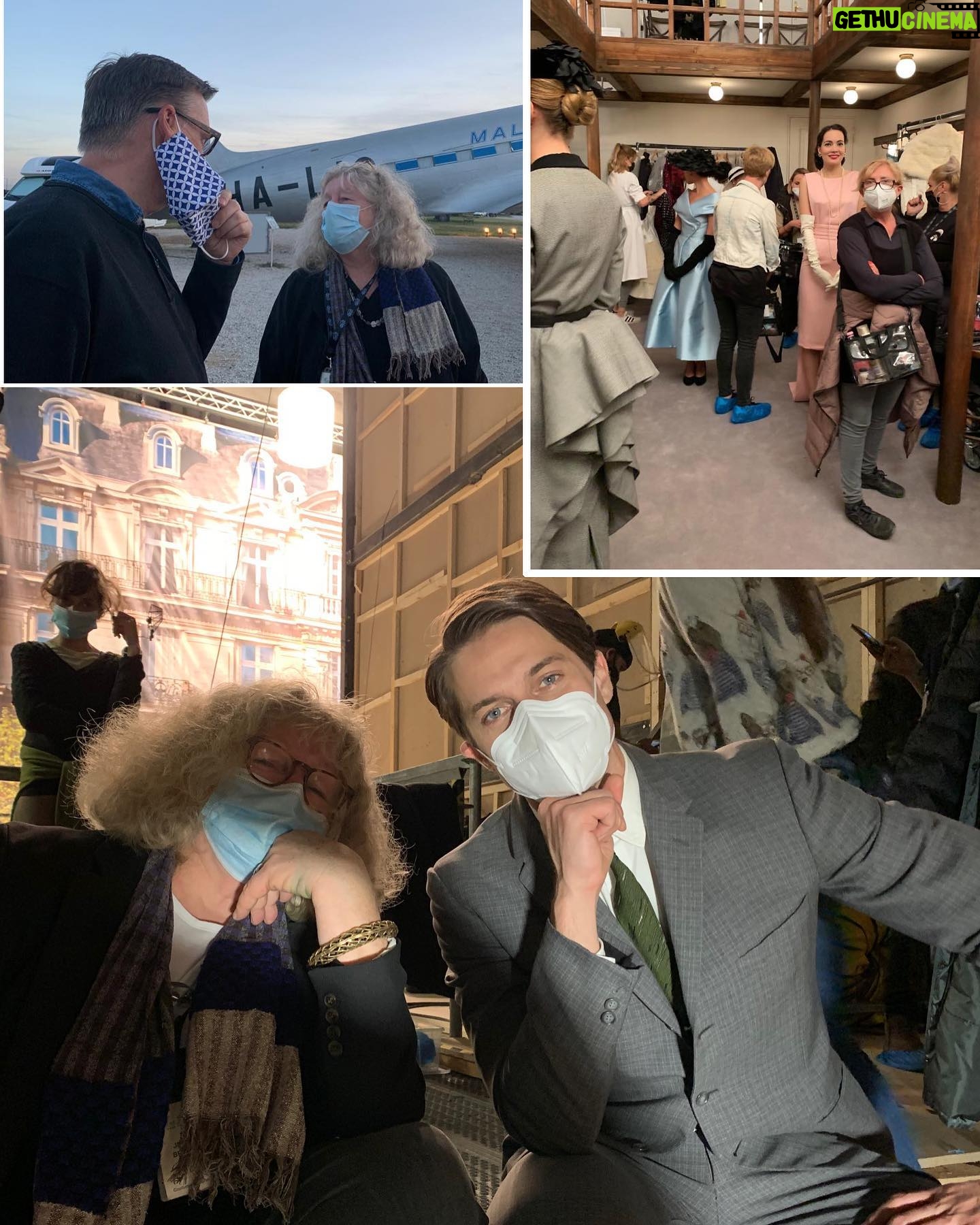 Jenny Beavan - 1.6K Likes - Thinking back on the Mrs Harris journey and finding the photographs of us in masks, and some which emphasise the glamour of filming on location …! Remembering the added difficulty of doing fittings in masks, visors and surgical gloves (although we gave up on gloves fairly quickly). It was so distancing from the characters we were trying to create, and each other, but obviously kept everyone safer. Masks, lockdown, quarantine and working in Hungarian! (not the easiest language on the planet) added to our challenges but everyone was so understanding and helpful and we got there! What a crew - not many of us but all so good. Dear Team Harris Costume!
Just the Oscars to go now and then Mrs Harris can put away her duster, fold her pinny neatly and rest her head wrap. She is a war baby and into sustainability so will have gotten a lot of use out of her outfit!
She, Jenny and Team Harris Costume are totally thrilled to have been recognised for all the awards and even to have won 🏆 one - thank you BIFA!! We were very honoured. We were a small modest film but we got noticed! I think the amazing Lesley Manville may have had something to do with that! Thank you all so much!
On the last lap now but so wonderful to have had time here in LA between awards and met so many lovely designers I didn’t know before. A privilege - the Guild evening was wonderful and fun! We are a good strong bunch.
@mrsharrismovie