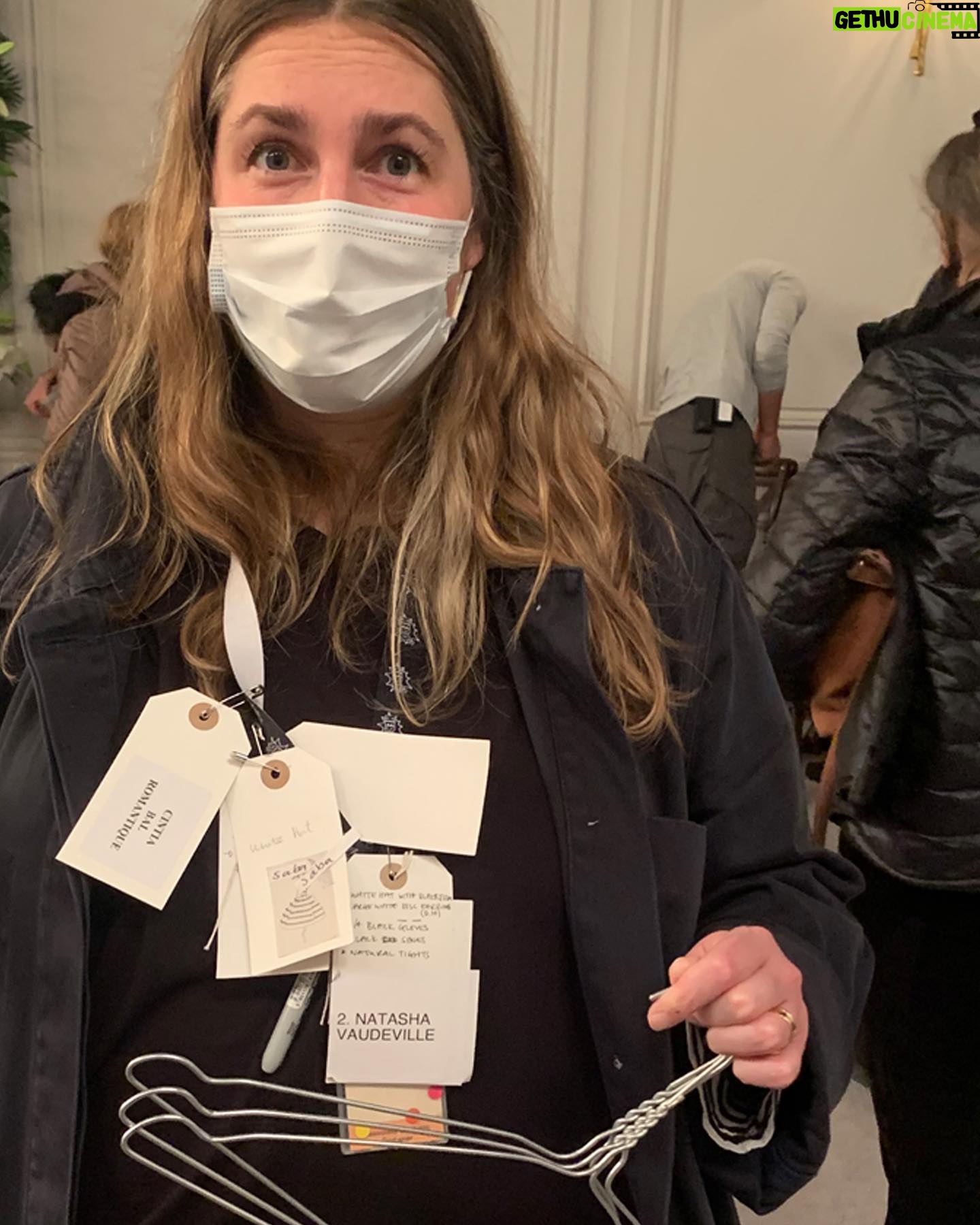Jenny Beavan - 1.6K Likes - Thinking back on the Mrs Harris journey and finding the photographs of us in masks, and some which emphasise the glamour of filming on location …! Remembering the added difficulty of doing fittings in masks, visors and surgical gloves (although we gave up on gloves fairly quickly). It was so distancing from the characters we were trying to create, and each other, but obviously kept everyone safer. Masks, lockdown, quarantine and working in Hungarian! (not the easiest language on the planet) added to our challenges but everyone was so understanding and helpful and we got there! What a crew - not many of us but all so good. Dear Team Harris Costume!
Just the Oscars to go now and then Mrs Harris can put away her duster, fold her pinny neatly and rest her head wrap. She is a war baby and into sustainability so will have gotten a lot of use out of her outfit!
She, Jenny and Team Harris Costume are totally thrilled to have been recognised for all the awards and even to have won 🏆 one - thank you BIFA!! We were very honoured. We were a small modest film but we got noticed! I think the amazing Lesley Manville may have had something to do with that! Thank you all so much!
On the last lap now but so wonderful to have had time here in LA between awards and met so many lovely designers I didn’t know before. A privilege - the Guild evening was wonderful and fun! We are a good strong bunch.
@mrsharrismovie