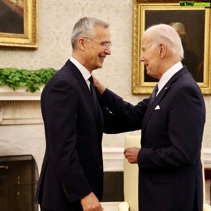 Jens Stoltenberg - 5.7K Likes - Great meeting with @potus to prepare the NATO Summit. I thanked him for his leadership & US commitment, including on support to Ukraine. In Vilnius, we will step up support for Ukraine and further strengthen our deterrence & defence, including with a new defence investment pledge.