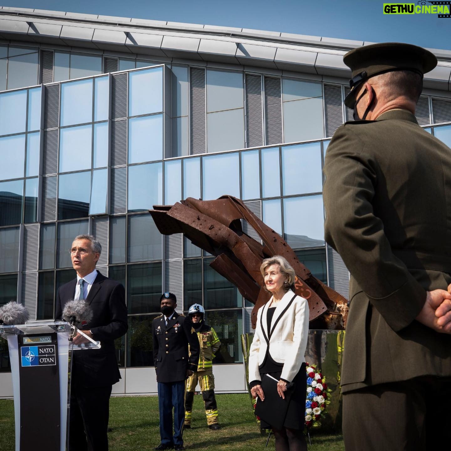 Jens Stoltenberg - 3.1K Likes - Today we remember #September11 @NATO. We stand with the US in fighting terrorism, as we did when we went into #Afghanistan. The sacrifices of our troops & of the Afghan people have not been in vain. Tomorrow peace negotiations start, an historic opportunity which all must seize.