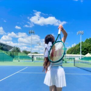 Jeong Seo-ha Instagram - 요즘 날씨 베리긋 🥰

#tenniscourt 
#tennis 
#ribbon 
#🎀