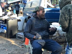 Jermel Howard Instagram - Freezing On set filming #abaddon .. but came ready to get to work..There's definitely killers in these woods..😳😳🎬🎬😁 @abaddonmovie #jermelhoward