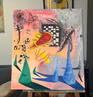 Jerónimo Bosia Instagram - “DEL OTRO LADO DEL AGUJERO NEGRO”
óleo sobre lienzo 70x80

“ 

“Algo encima aplasta como un planeta 

Es el planeta que camina encima nuestro, no caminamos  sobre el 

El planeta nos camina.

Es tanto-es mucho- demasiado planeta, demasiado universo sobre nuestros ojos, sobre nuestra espalda.“