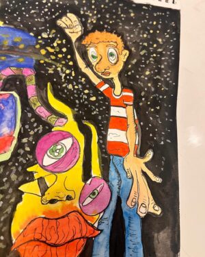 Jerónimo Bosia Instagram - Que alguien me diga en qué parte del cuerpo está lo que llaman mente, corazón, alma, etcétera…

#drawing #watercolor