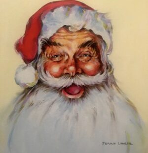Jerry Lawler Instagram - Santa Clause I painted in honor of Norman Rockwell