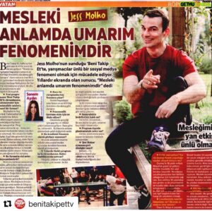 Jess Molho Instagram - #Repost @benitakipettv with @get_repost
・・・
@milliyetcomtr editörü @senemaydinn ‘ın @jessmolhoofficial röportajı 
Photo Credit @unlcm 
@benitakipettv 
@teve2 
@endeger_yapim 
@vadistanbul
