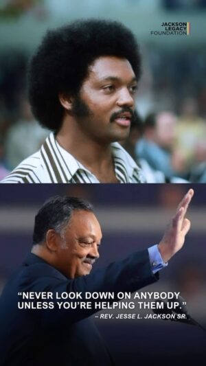 Jesse Jackson Instagram - #WednesdayWisdom

“Never look down on anybody unless you’re helping them up.” – Rev. Jesse L. Jackson Sr.

#IamSomebody #KeepHopeAlive #RainbowPUSHCoalition #PUSHforChange #JesseJackson #leadership #unity