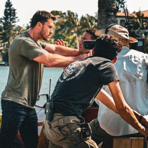Jesse Kove Instagram - JACK REACHER VIBES…Behind the scenes of MIDNIGHT TIDE. 🎬 🌴 can’t wait to see the team again and finish this in LA later this month. #film #movies #action