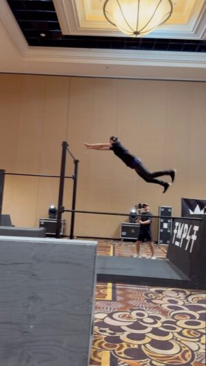 Jesse La Flair Instagram - I qualified for the @tempestfreerunning #KOTC Bracket Round Finals going down today at the @adrenalineworldwide event. #parkour #Freerunning