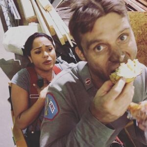 Jesse Spencer Instagram - Pizzaaaaaaaaa #monicaraymund #jessespencer