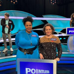 Jessica Fostekew Instagram - Me and brilliant @destheray are on #celebritypointless this evening. 

IT WAS SO MUCH FUN. I'm weirdly WAY less thick on TV quizzes than I am in real life. 

If I see you in person I'll tell you a secret about it. 

@bbcone 8.40pm

@ebdonmgt