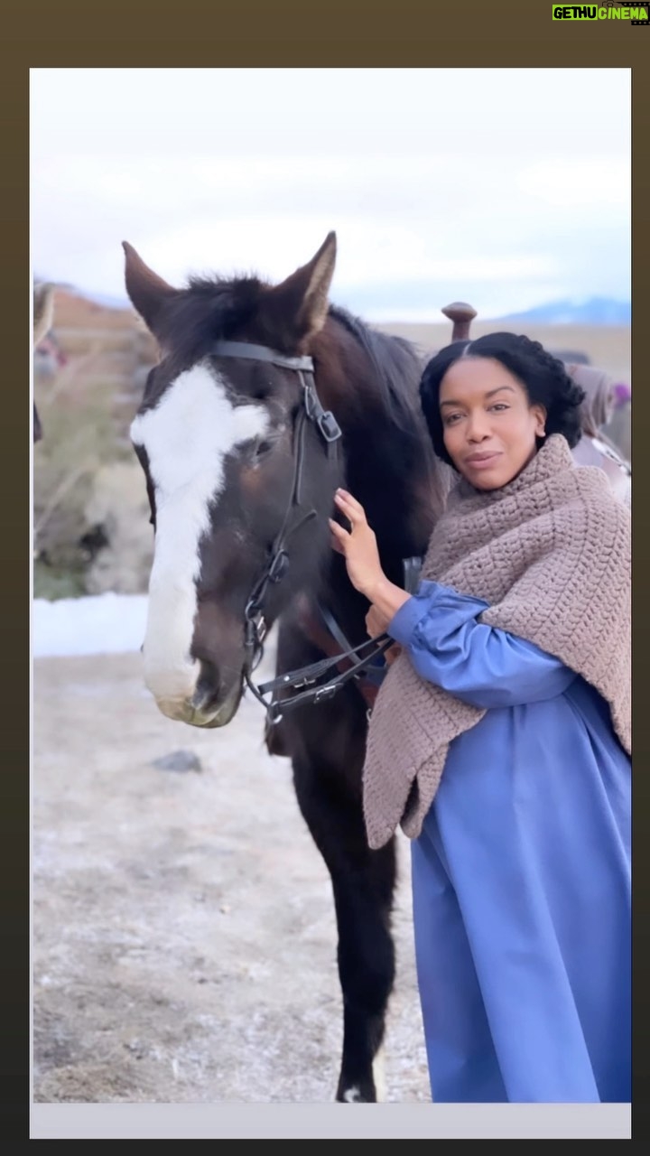 Jessica Frances Dukes - 0.9K Likes - #MovieMaking #Roughinit in the #WildWest #Actresslife
#Shooting #Onset of #OrganTrail
#Montana #1870 #Drama #Horror #Western #Paramount #ParamountPics #ParamountPlus #GoTeam #Intheatresnow #ArtistAtWork #LivintheDream Take a look at @martinabuckley819’s beautiful set!
