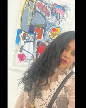 Jessica Franco Instagram - Some of my favorite art pieces from last weekends art show down in LA. The homie/artist @naja.art.collective 👏🏽 Congratulations man, you sure are an inspiration!!! I can’t wait to see what’s next. 
•
#abstractart #abstractartist #artislife #feelinmyself #naturalbeauty #vintagefashion