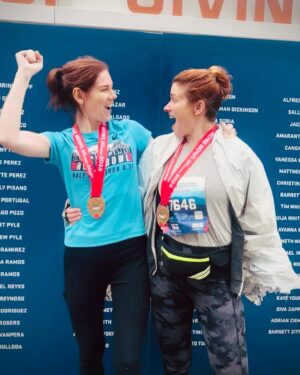 Jessica M. Thompson Instagram - I despise running long distances, so I am just a wee bit proud to have finished my first #halfmarathon and to have done it in a respectable time! Thank you to my motivators and runner extraordinaires @willjacobson47 & @sonjakohara 🏃‍♀️