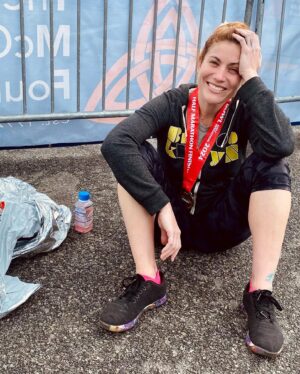 Jessica M. Thompson Instagram - I despise running long distances, so I am just a wee bit proud to have finished my first #halfmarathon and to have done it in a respectable time! Thank you to my motivators and runner extraordinaires @willjacobson47 & @sonjakohara 🏃‍♀️