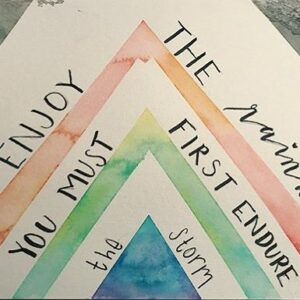 Jessie Franks Instagram - To enjoy the rainbow, first you must endure the storm 🌈 // 🎨: me