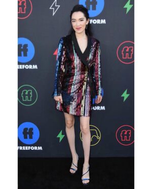 Jessika Van Instagram - ✨it’s so nice to join a family whose priorities are inclusion & representation 😍 
#freeform 
#glam by @adambreuchaud @ericka_verrett 
#styling by @boroses *
*
*
#lastnight #redcarpet #sequins