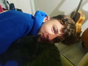 Jett Klyne Instagram - Are you guys tired of seeing me and my cat yet? #russianblue #bestie #catlover @leroyklyne_official