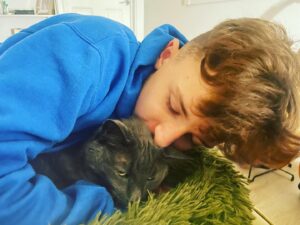 Jett Klyne Instagram - Are you guys tired of seeing me and my cat yet? #russianblue #bestie #catlover @leroyklyne_official