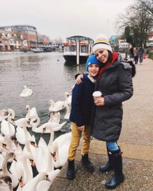 Jett Klyne Instagram - Two years ago today chilling with the Queen’s swans in #Windsor. Also, who is that little baby? 
.
.
.
#drstrangeinthemultiverseofmadness #england #actor #marvel #younghollywood