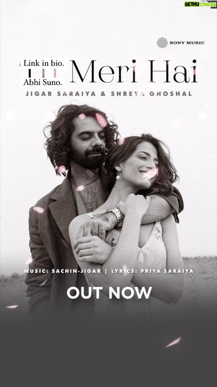 Jigar Saraiya - 12K Likes - Tell us how you like @shreyaghoshal ka aur Humara Gaana, out now. Link in bio. #tumerihai @soulfulsachin @sachinjigar @priyasaraiyaofficial @sanjanavij @sonymusicindia @32farvariproduction @soul.kari @karishmakacharya @romilved @ericpillai @neerajnavare @akshatahonawar @hashbass