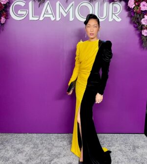 Jihae Instagram - Inspiring night at Glamour Women of the Year with  incredible women working towards positive change. Thank u @glamour @sambarry for having me. I was so moved by all the compassionate change makers.
My amazing team @danniellethomas @rscapellan @bri_face_killa @masondharris @teamid ; the glam team & my besties 👯‍♂️ @rita_nakouzi @oceanjules8 helped me get my look together as I self styled.  It takes a village!
Wearing @ronaldvanderkemp 
Make up @andrewcolvinmakeup 
Hair @rebekahcalo 
Jewelry @blisslau 
Shoes @louboutinworld Clutch @alexandermcqueen 
.
.
.
#glamourwomenoftheyear #jihae #fashion #glamour